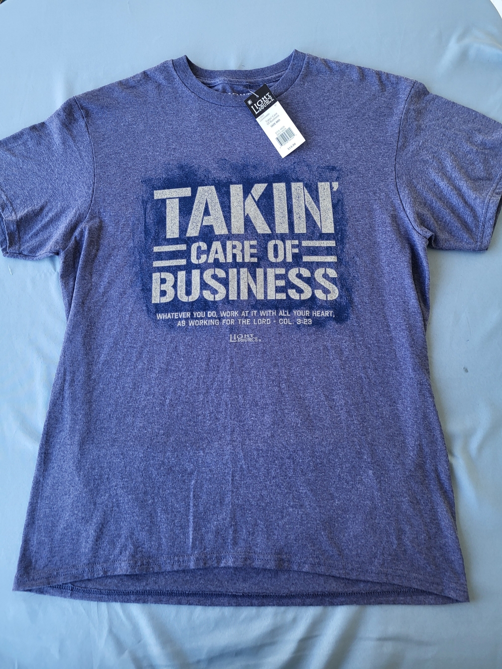 Light Source Men's Takin' Care of Business Christian T-Shirt